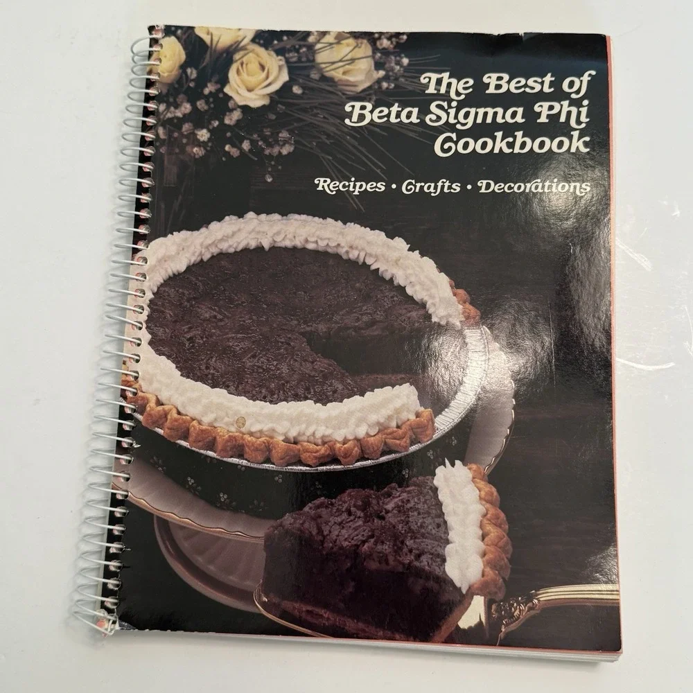 Best Of Beta Sigma Phi Cookbook 1991 Recipes Crafts Decorations Spiral Bound VTG